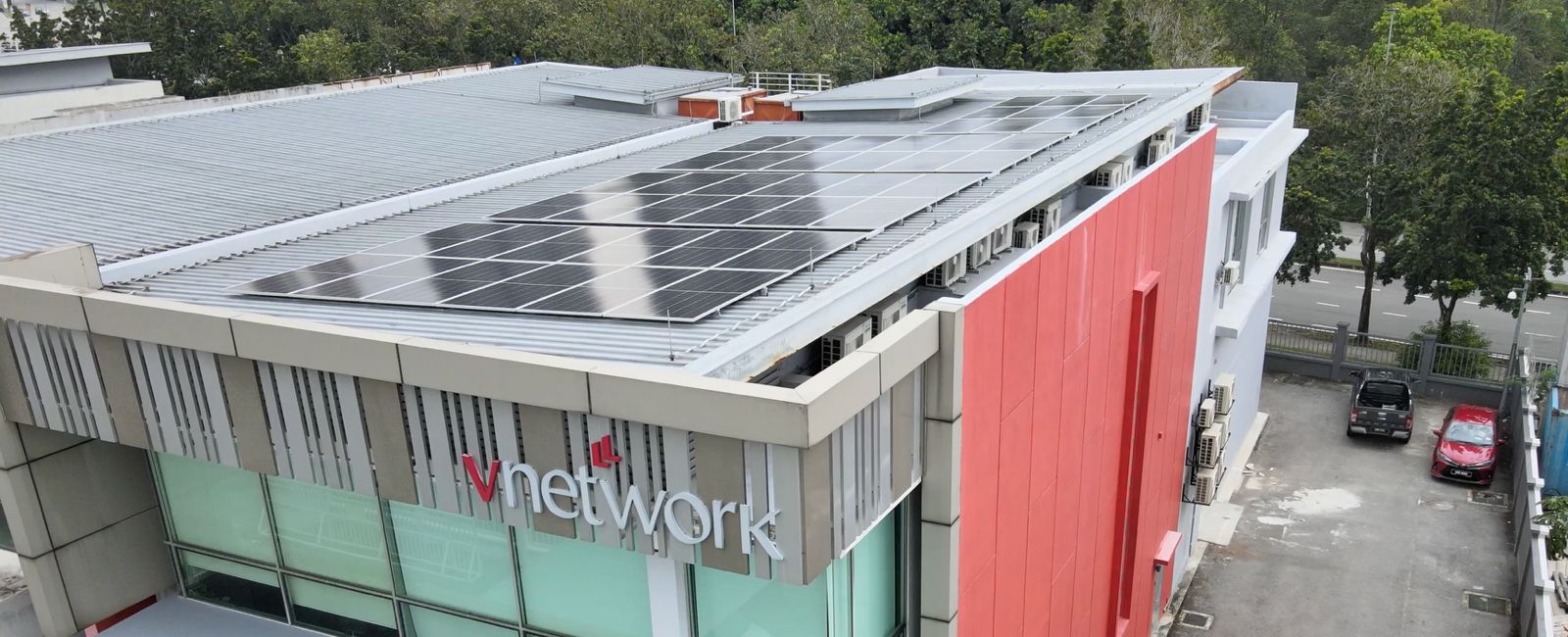 As part of our ESG commitment, vnetwork has successfully installed the solar panel approved by SEDA.