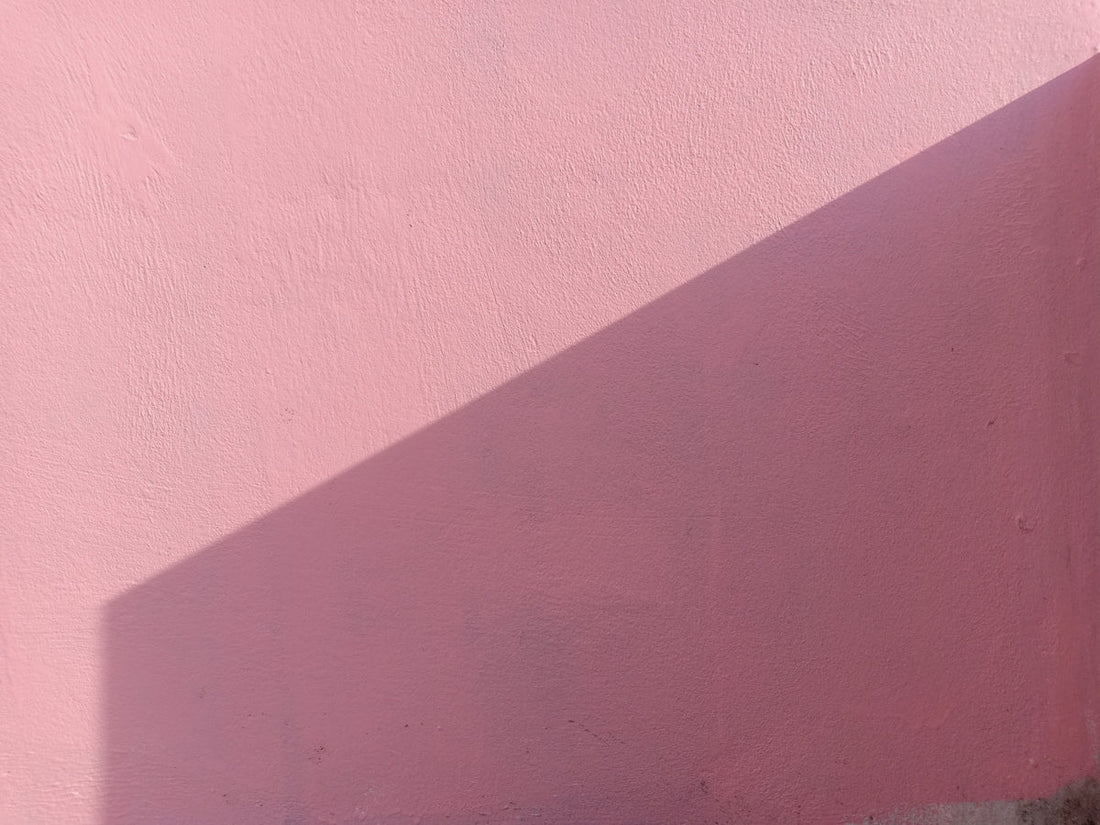 pink painted wall with pink paint