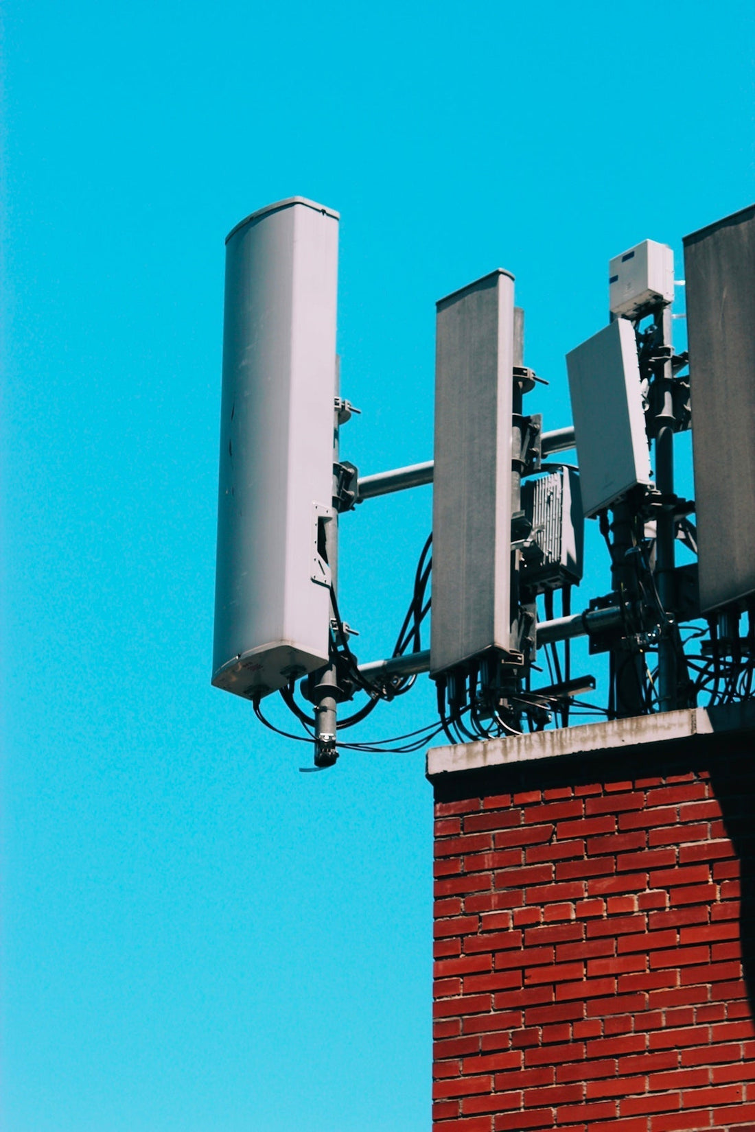 black and gray electric post