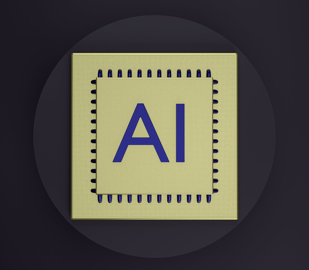 a computer chip with the letter a on it