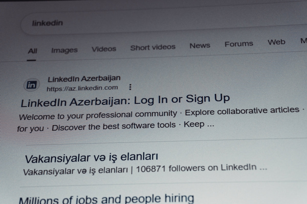 Linkedin azerbaijan login or sign up page