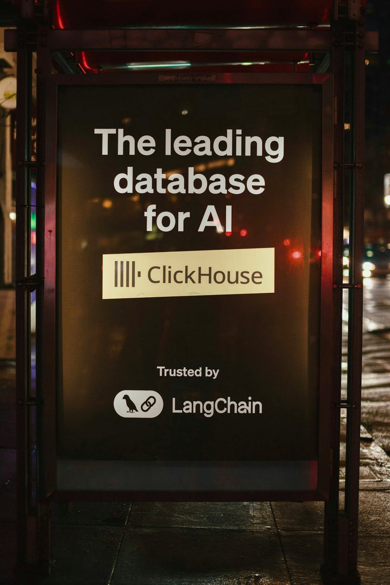 Clickhouse database advertisement for ai