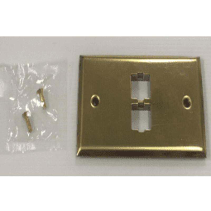 Get Commscope M128 Faceplate, 2-port, Brass - vnetwork
