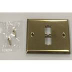 Get Commscope M128 Faceplate, 2-port, Brass - vnetwork