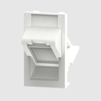 Get Commscope LF80 U/F/STP-262 Angled Shuttered Faceplate module, white - vnetwork