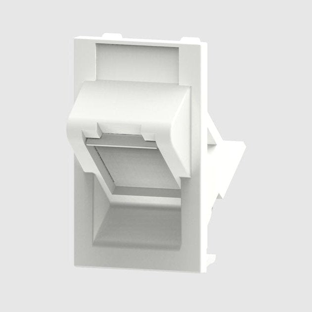 Get Commscope LF80 U/F/STP-262 Angled Shuttered Faceplate module, white - vnetwork
