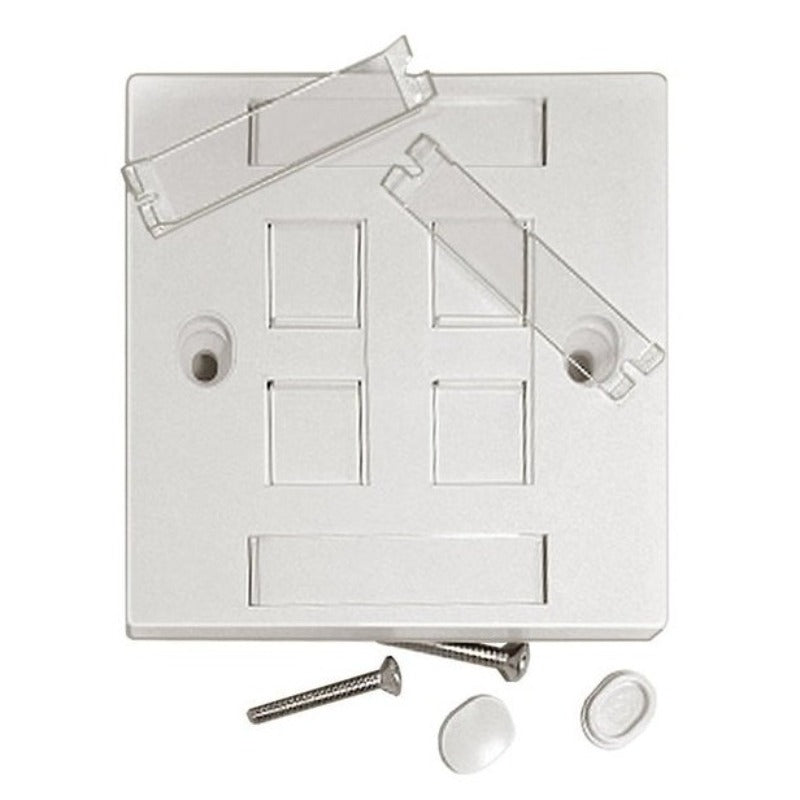 Get Commscope Netconnect SL Faceplate, 4-port, white - vnetwork