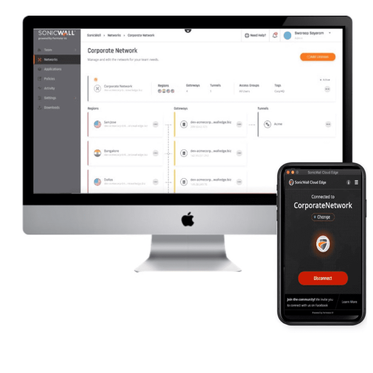 Get SonicWall Cloud Edge Secure Access from Malaysia Distributor - vnetwork